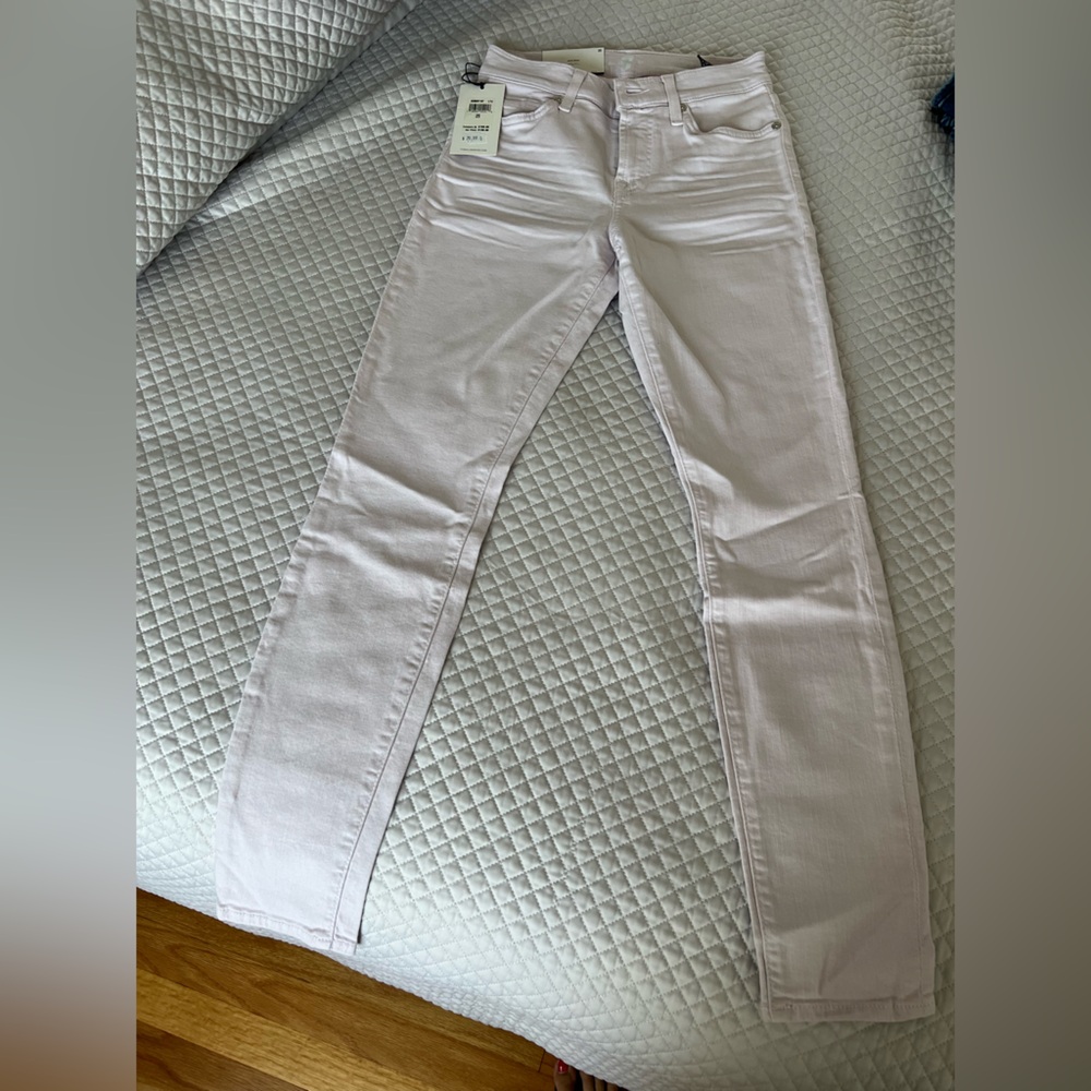 7 for all mankind lilac skinny jeans